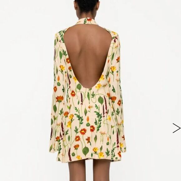 NWT Agua by Agua Bendita  Sur Primavera Silk Jacquard Mini Dress Large - Picture 5 of 16